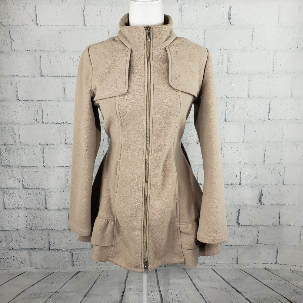 Eiuissa - Tan zipper up trench coat